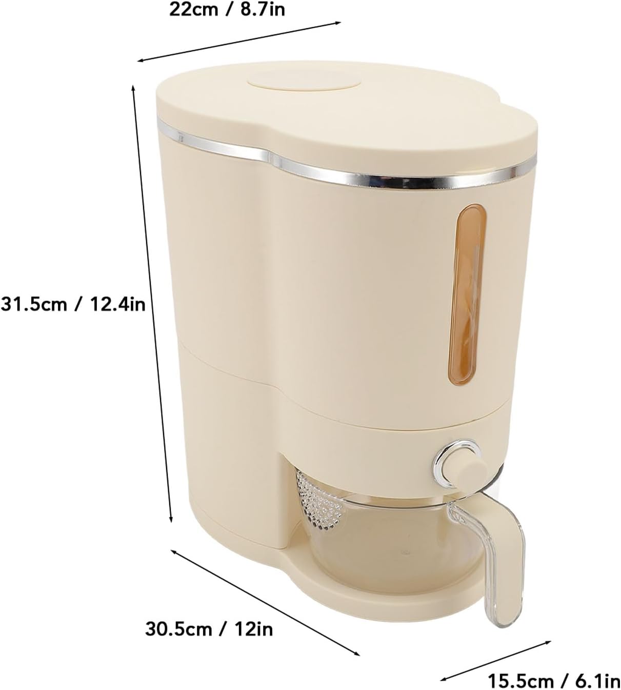 Rice Dispenser With Measuring Cup
