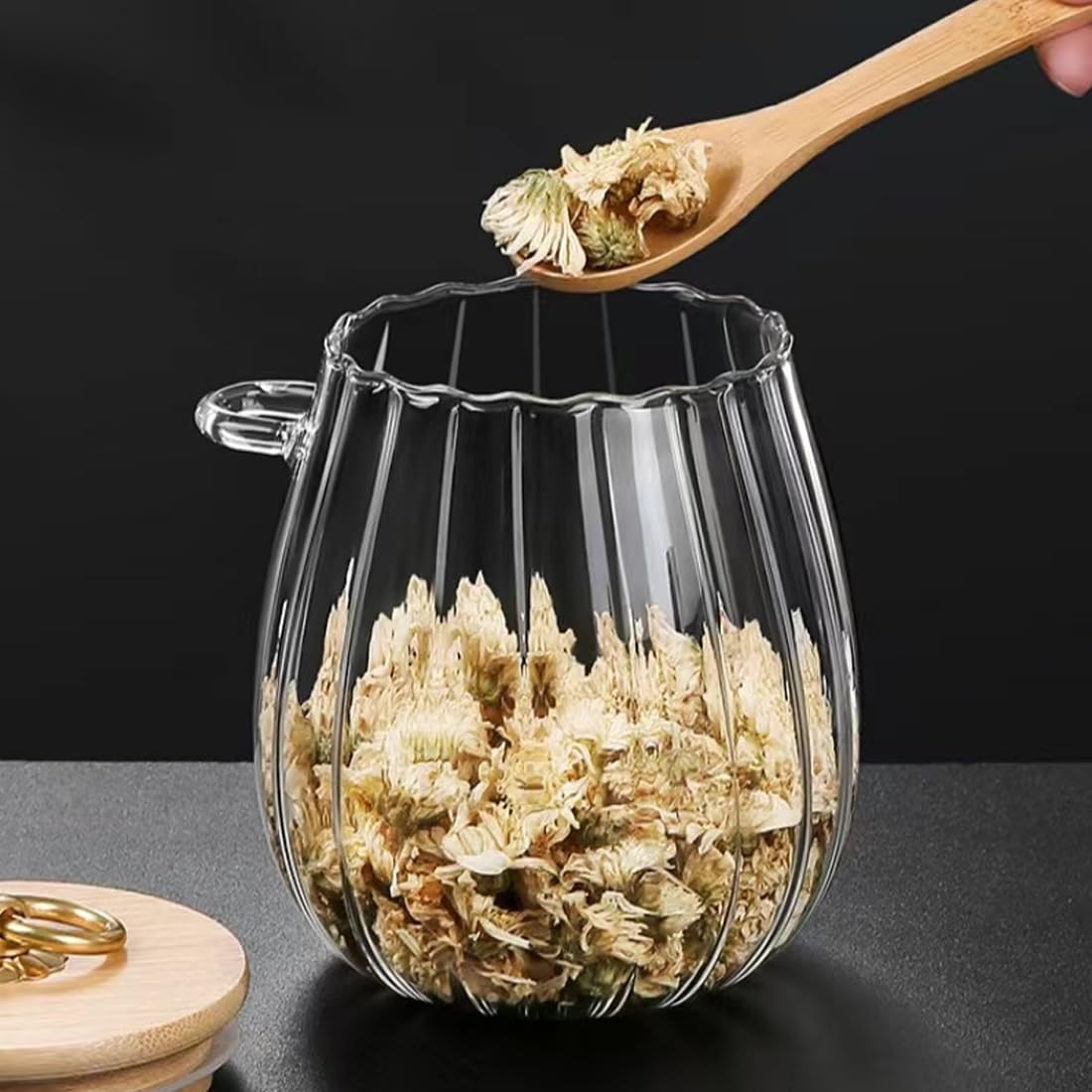 Glass Storage Jar With Spoon