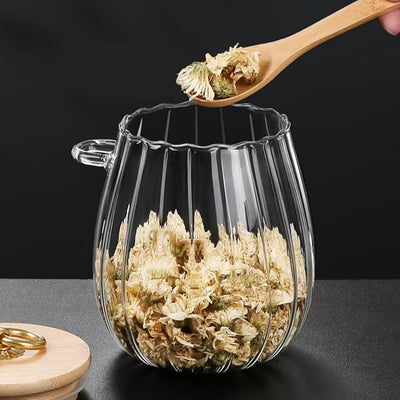 Glass Storage Jar With Spoon