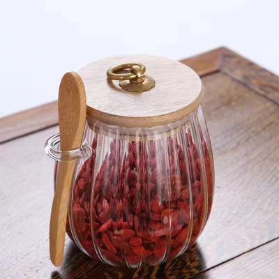 Glass Storage Jar With Spoon