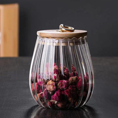 Golden Glass Ring Jar
