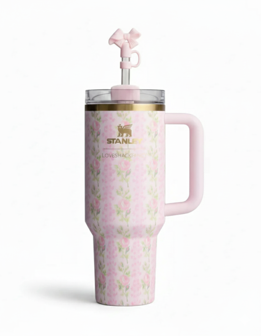 The Stanley x LoveShackFancy Quencher | 40 OZ | BLOOMING HEIRLOOM | Original Packaging