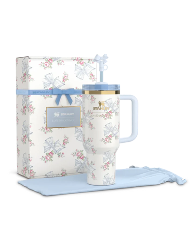 The Stanley X LoveShackFancy Holiday Quencher | 40 OZ - Rosa Beaux Blue