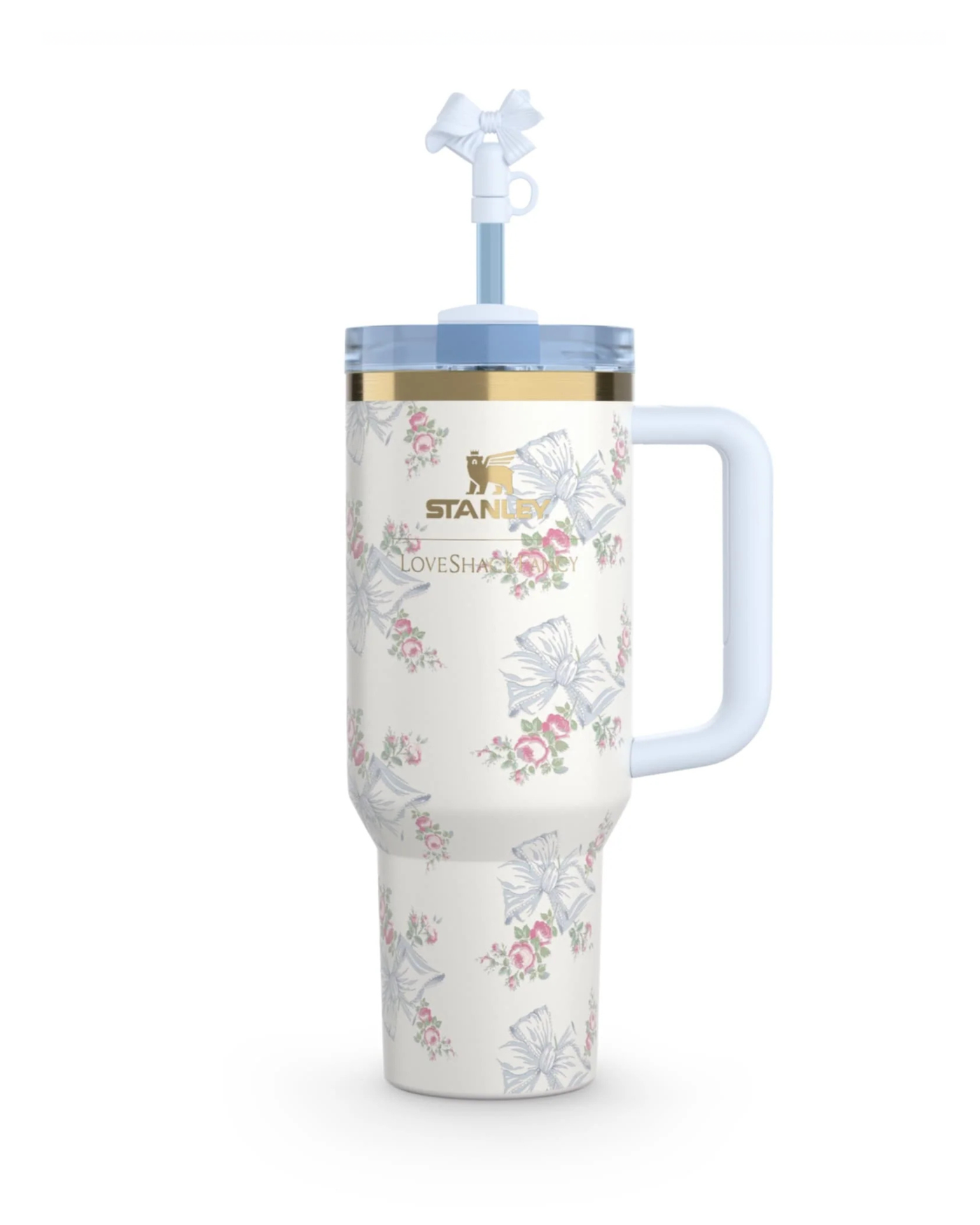 The Stanley X LoveShackFancy Holiday Quencher | 40 OZ - Rosa Beaux Blue