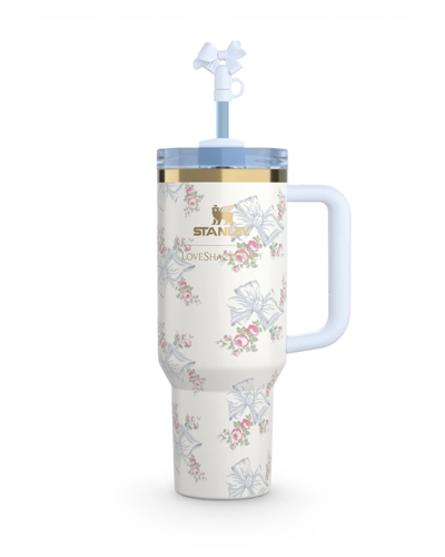 The Stanley X LoveShackFancy Holiday Quencher | 40 OZ - Rosa Beaux Blue