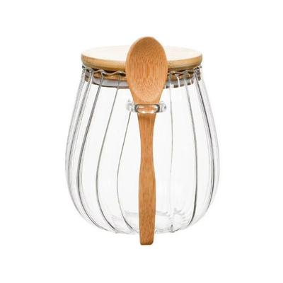 Glass Storage Jar With Spoon