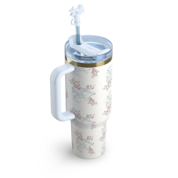 The Stanley X LoveShackFancy Holiday Quencher | 40 OZ - Rosa Beaux Blue