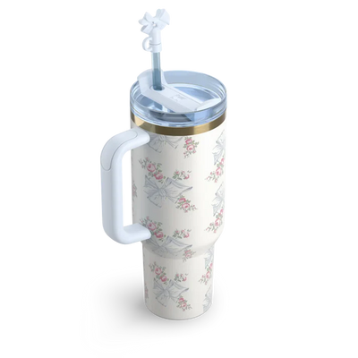 The Stanley X LoveShackFancy Holiday Quencher | 40 OZ - Rosa Beaux Blue