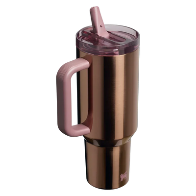 The Quencher ProTour Flip Straw Tumbler | 40 OZ - Polished Rose Gold