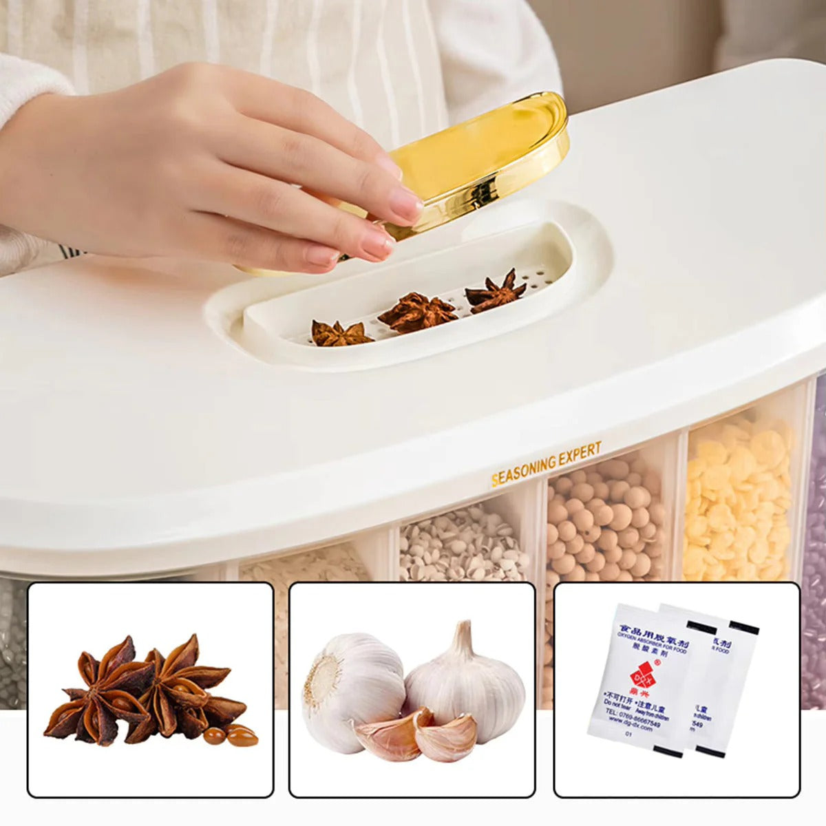 Wall Mounted Sealed Rice Container