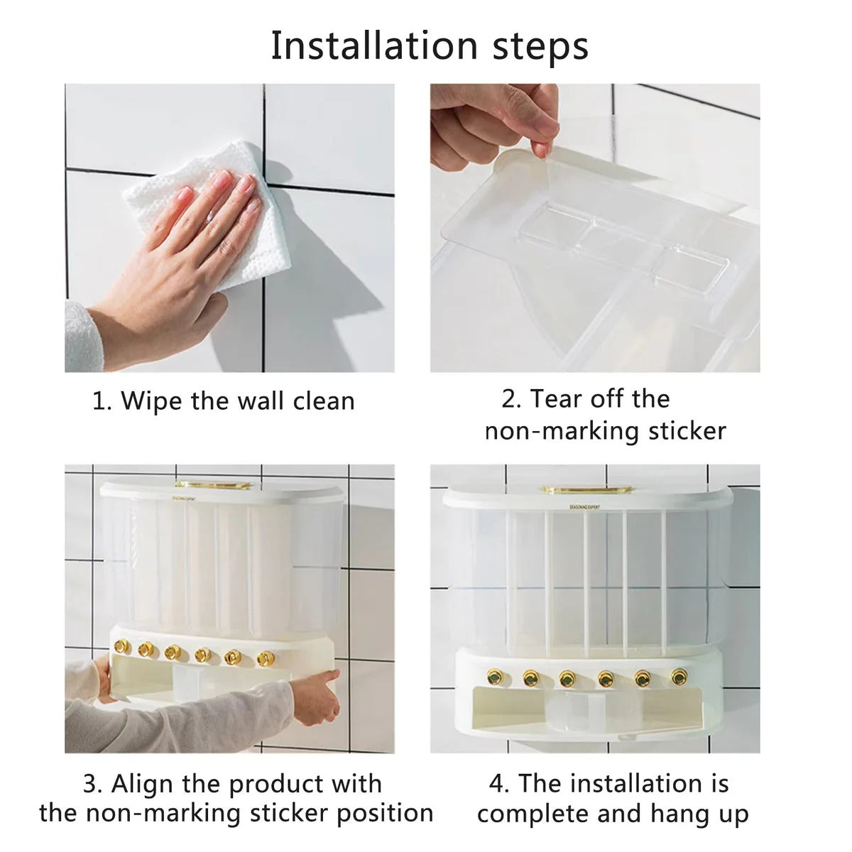 Wall Mounted Sealed Rice Container