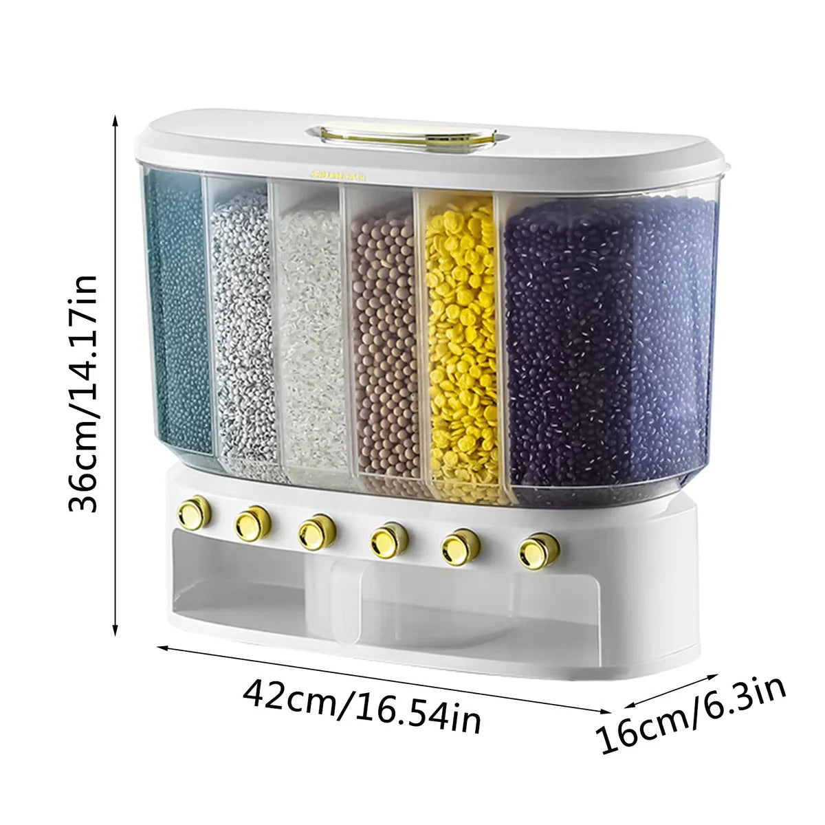 Wall Mounted Sealed Rice Container