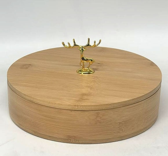 Reindeer Oval Dry Fruit Serving Box